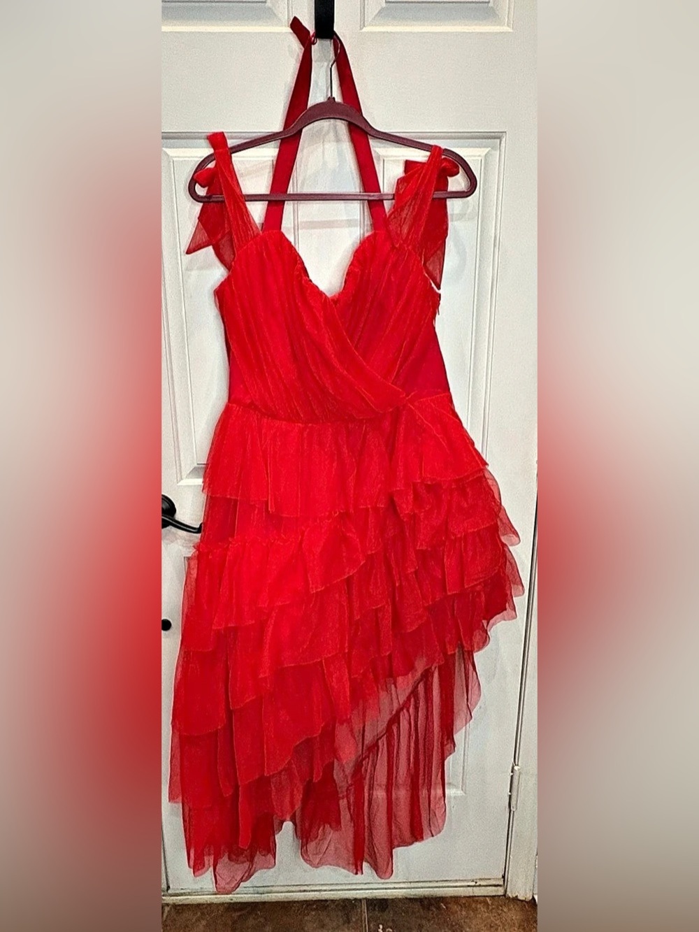 Hot Topic DC Suicide Squad Harley Quinn Red LayeredTulle Costume Dress Womens XL